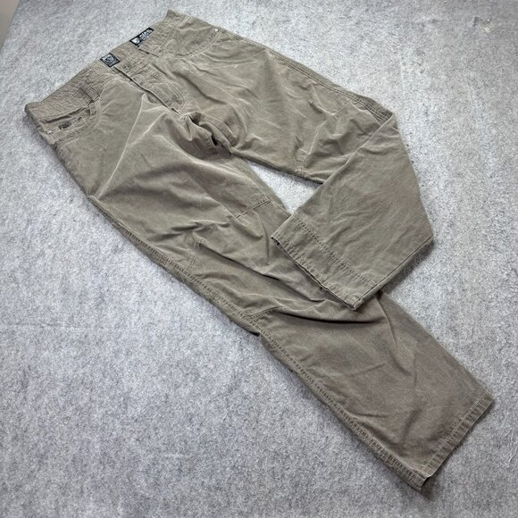 Kuhl 5-Pocket Pants Men 36 x 32 Khaki Beige Nylon Gusseted Hiking b096 - Picture 1 of 16